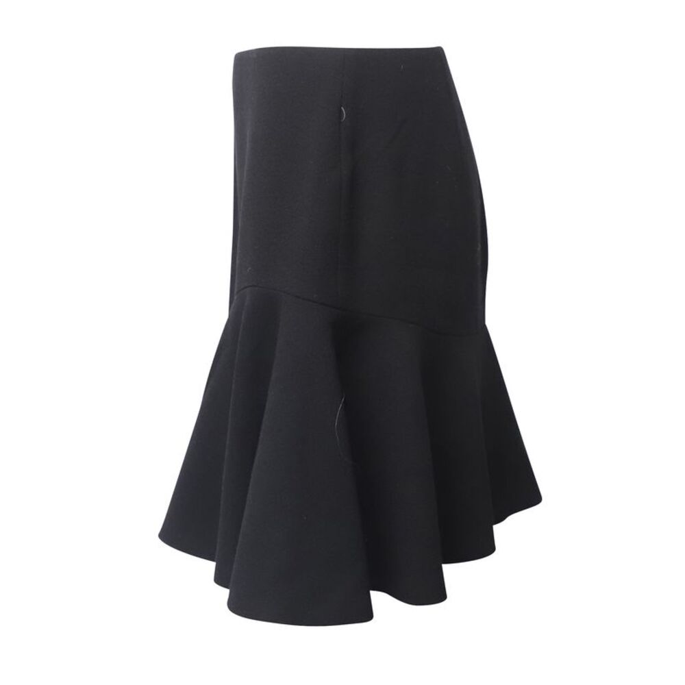 Alexander McQueen Ruffled Mini Skirt in Black Wool - Picture 3 of 6
